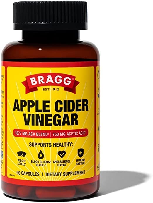 Bragg Apple Cider Vinegar Capsules - Vitamin D3 & Zinc - 750mg of Acetic Acid – Immune & Weight Management Support - Non-GMO, Vegan, Gluten Free, No Sugar-Stumbit Health